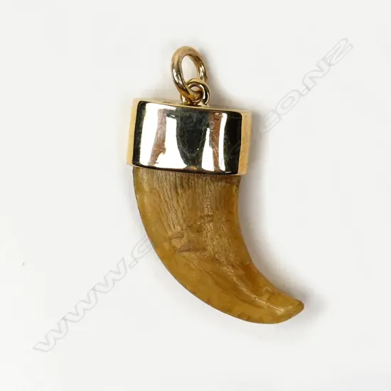 A vintage tiger claw pendant