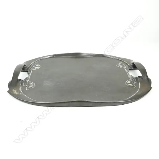 An English Pewter two handled tray for Liberty & Co