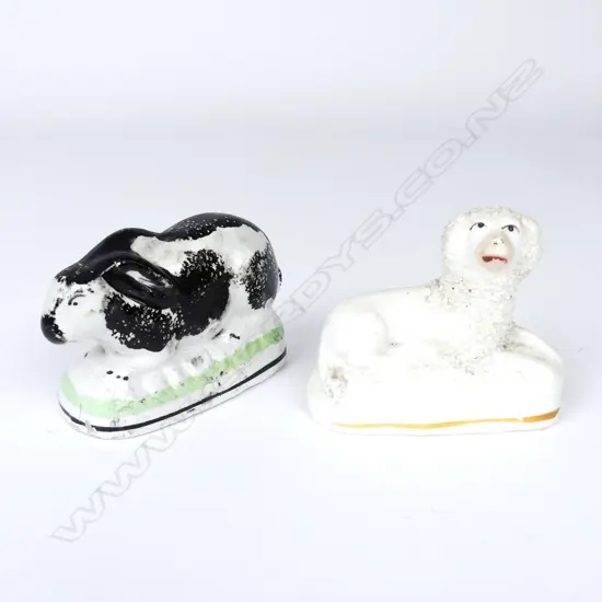 Two early 19thC Staffordshire small animals