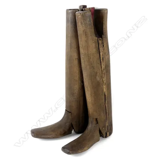 A pair of Victorian wooden riding boot trees
