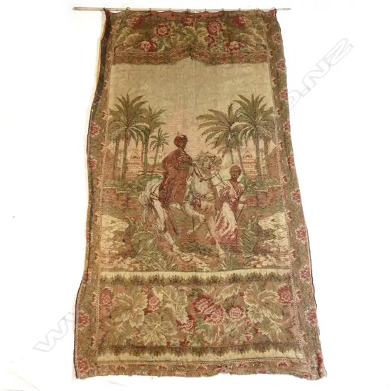 An old machine tapestry wall hanging