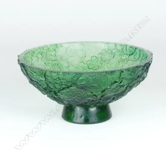 Michelle Judge cast green glass comport