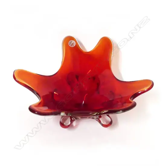 A Murano glass free-form bowl