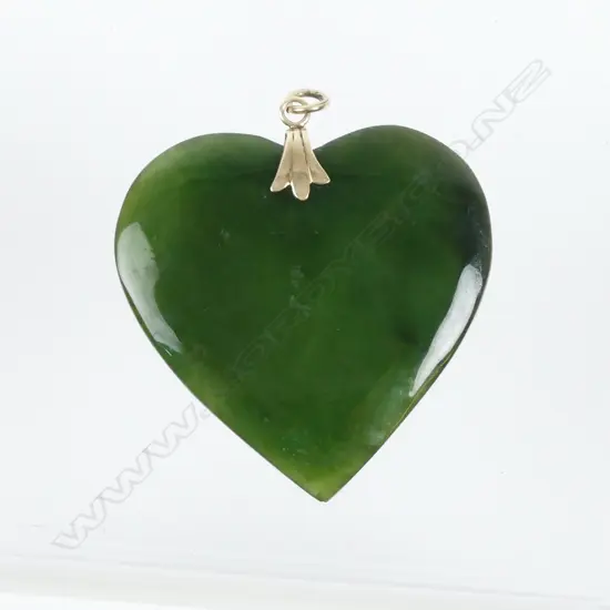 A greenstone heart pendant