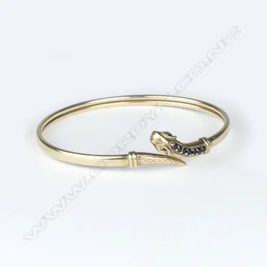 A 9ct gold snake bracelet