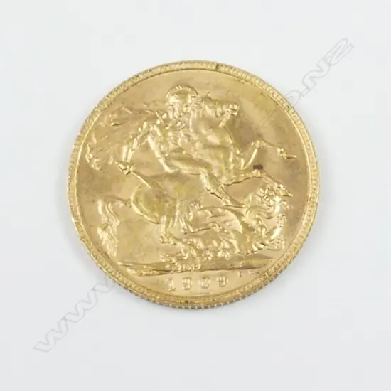 A 1909 gold sovereign