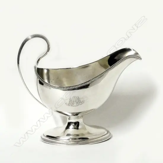 A George III silver sauce boat