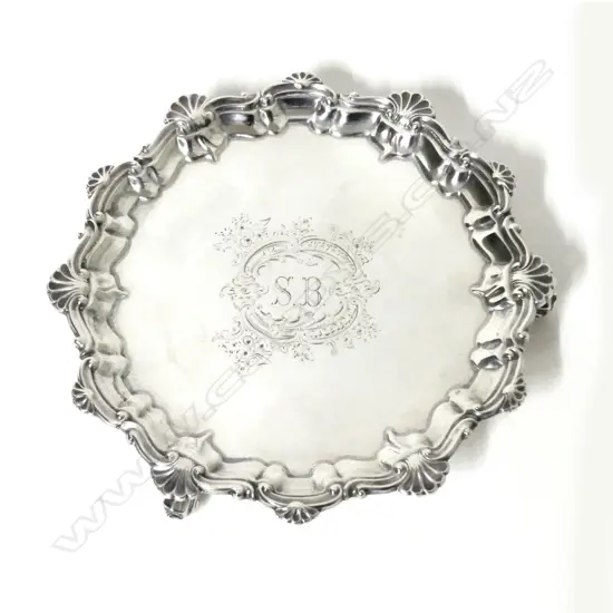A Georgian Revival silver waiter