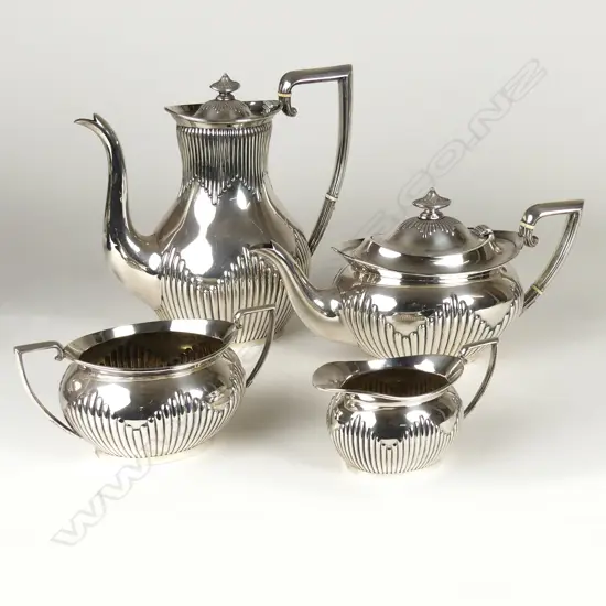 A Victorian silver tea and coffee set