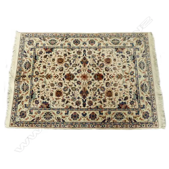 A Persian Nain hand knotted rug
