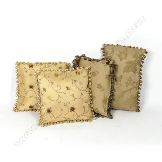 Four decorative cushions
