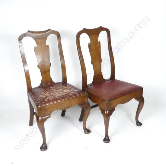 A pair of Georgian oak country chairs