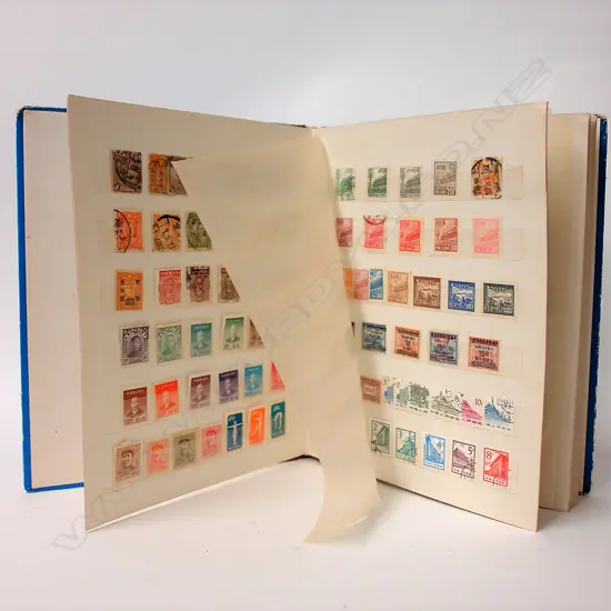 A vintage album of a Chinese stamp collection