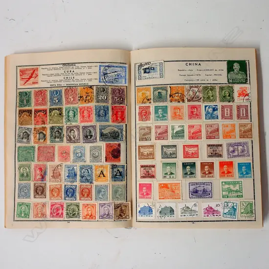 An old world stamp collection