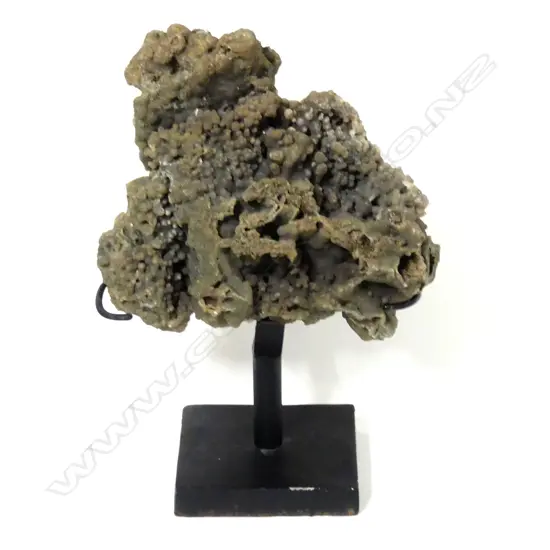 A piece of natural botryoidal chalcedony (grape agate)