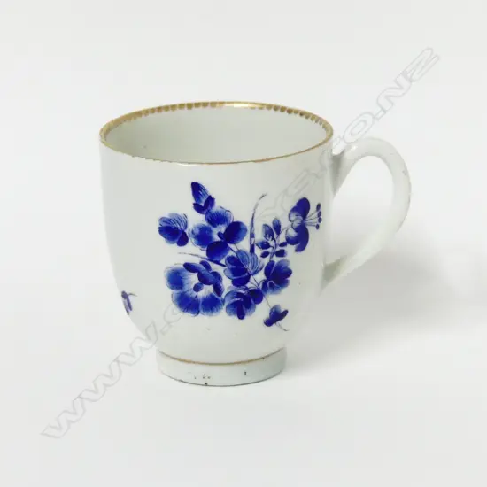An 18thC Dr Wall Worcester coffee cup