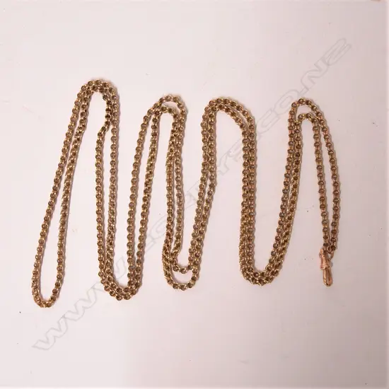 A Victorian 15ct. yellow gold muff chain