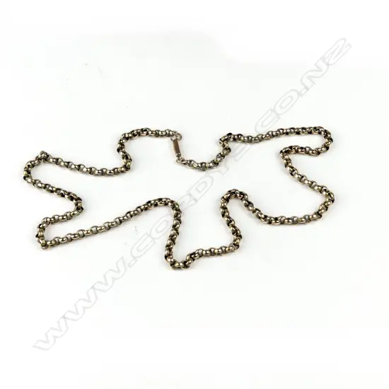 A c.1900 9ct. yellow gold neck chain