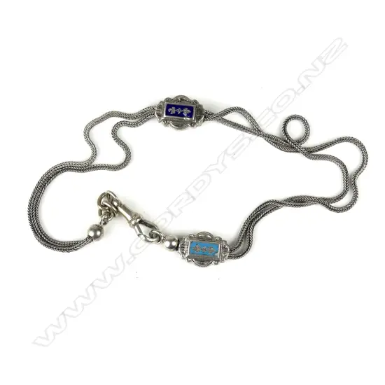 A c.1900 silver and enamelled Albertina