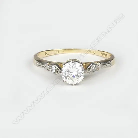 An 18ct gold and diamond solitaire ring