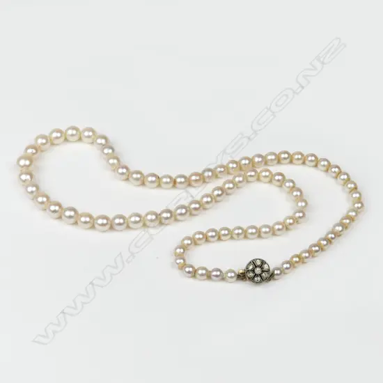 A cultured pearl necklace
