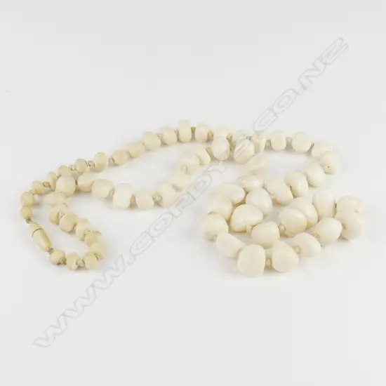 A vintage ivory ‘nugget’ bead necklace
