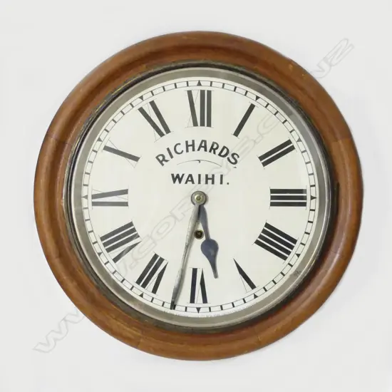 An early 20thC Ansonia 'station' clock