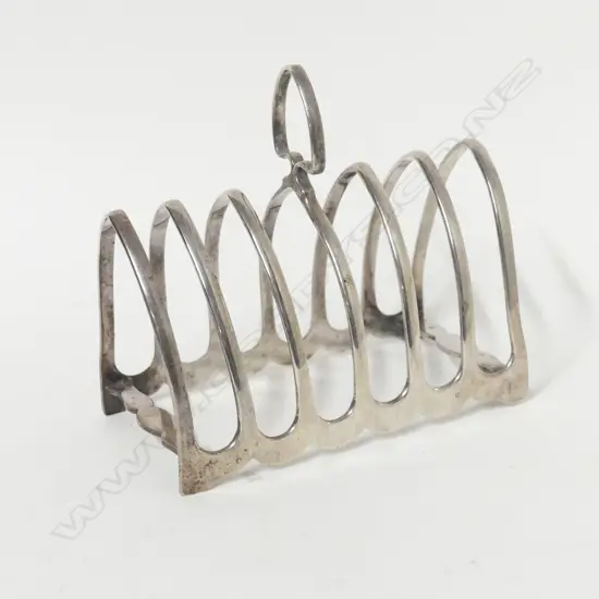 A silver toast rack
