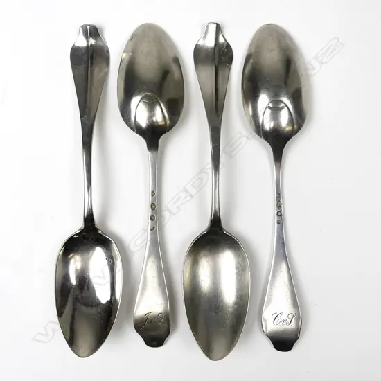 Four Dutch silver tablespoons