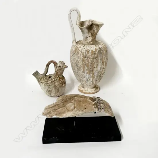 A Greek oinochoe (wine ewer) with trefoil mouth