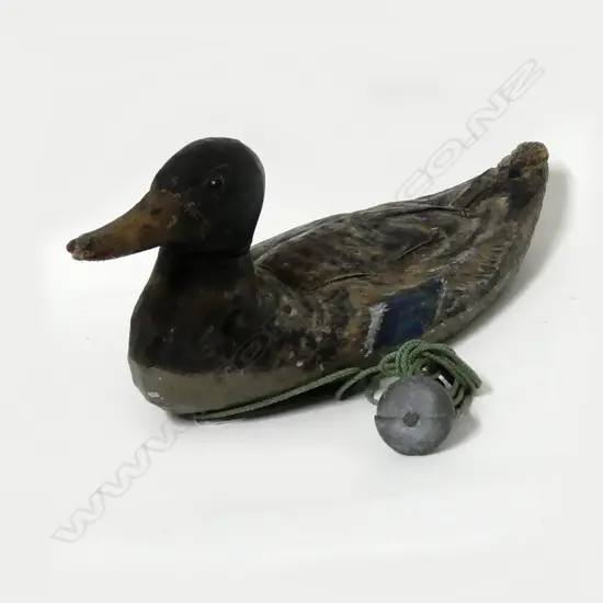 A fine weave canvas oilskin hen duck decoy