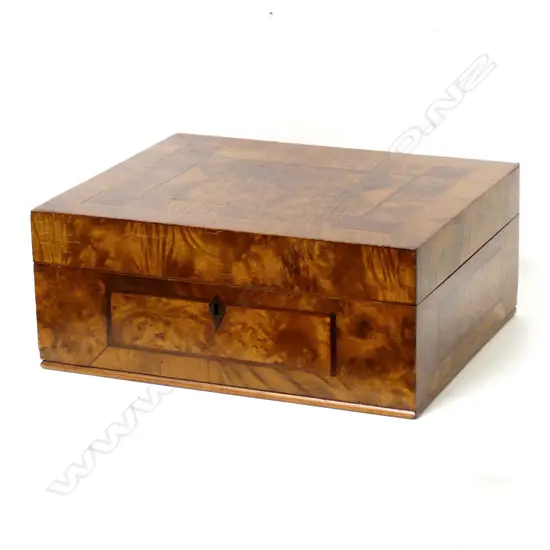 A decoratively veneered box