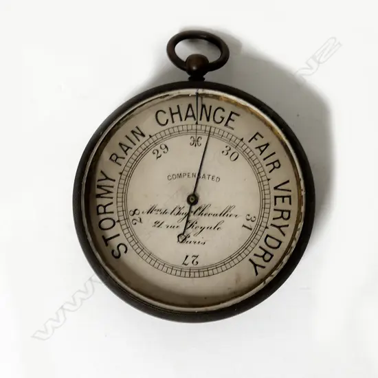 A French 'Maison de l’Ingénieur Chevallier' pocket barometer