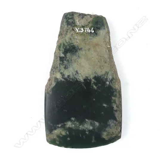 A 19thC or earlier toki pounamu (nephrite adze blade)