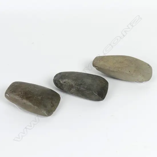 Three pre-European small stone toki