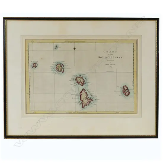 'Chart of the Society Isles Discovered by Lieut. J. Cook 1769'