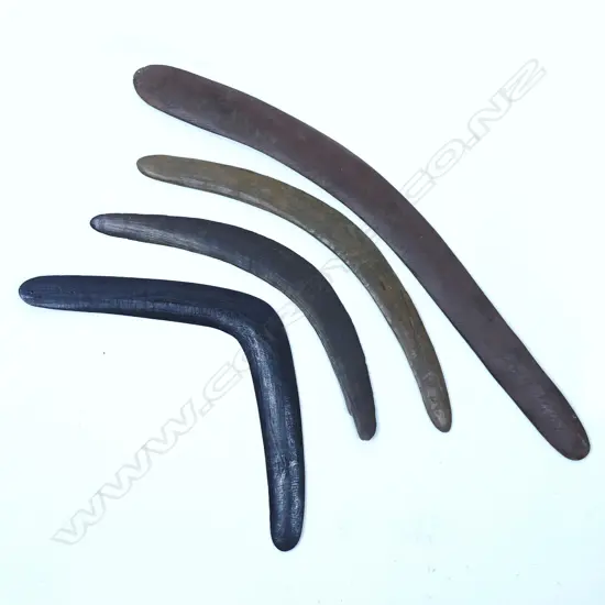 Four Aboriginal boomerangs