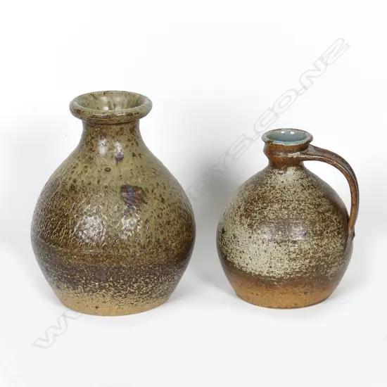 Two Jeff Scholes pottery pieces