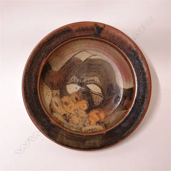 Royce McGlashen studio pottery decorated bowl
