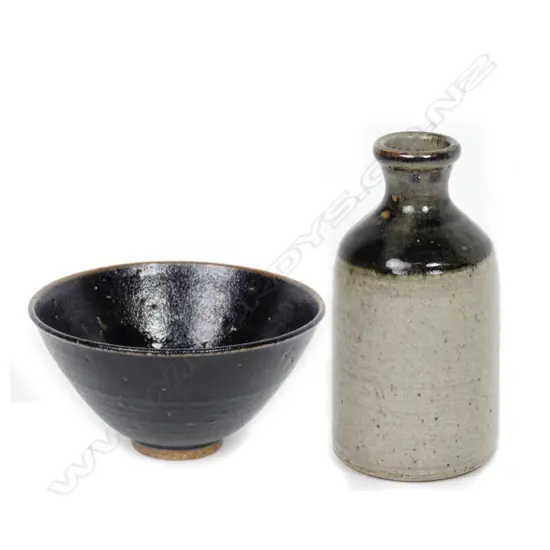 Two N.Z. studio pottery pieces