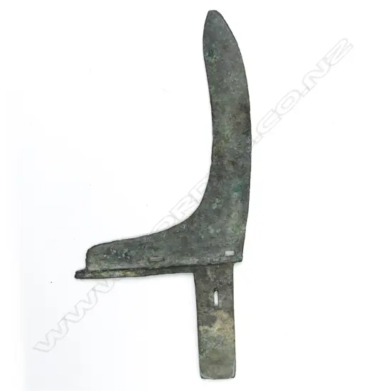 An archaic Chinese bronze halberd