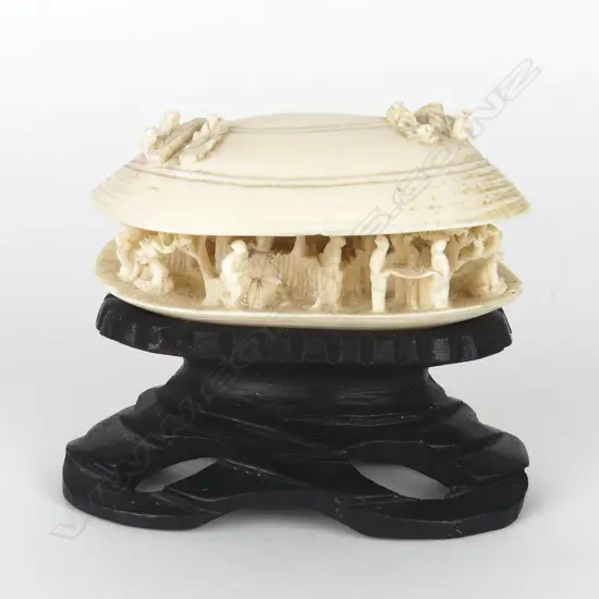 An old Chinese ivory dream shell carving