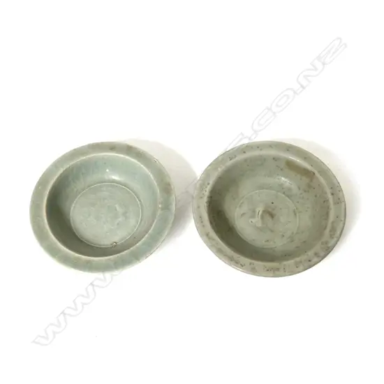 Two Song-style celadon small sauce dishes