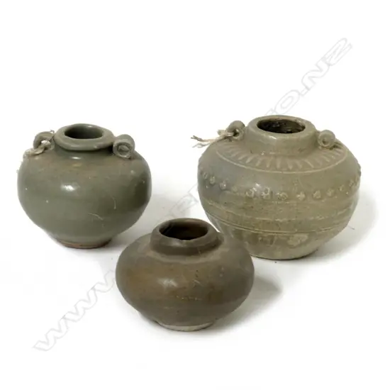 Three provincial Song style celadon jarlets