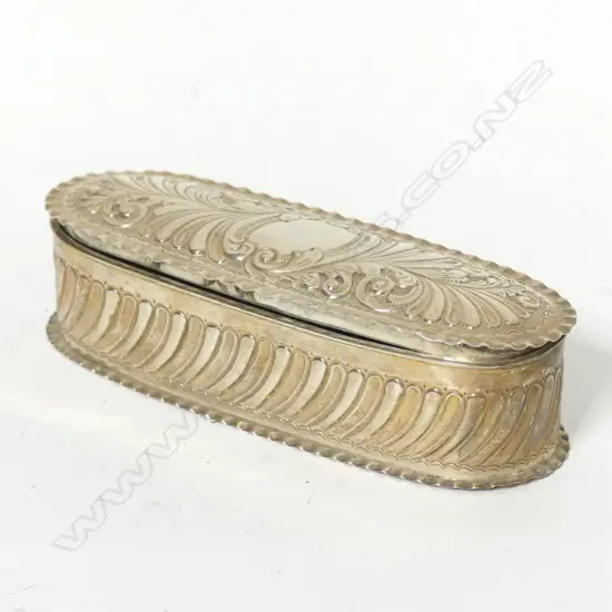 An Edwardian silver jewellery box