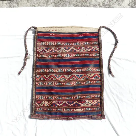 A Turkish flat weave bedding bag