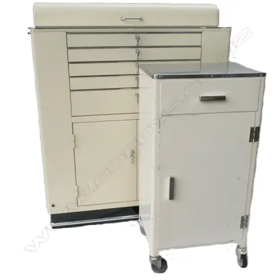 Two 20thC dentist's surgery cabinets