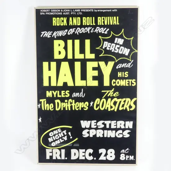 Framed Bill Haley and His Comets poster