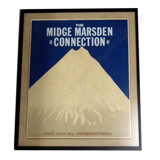 A framed promotional poster The Midge Marsden Connection