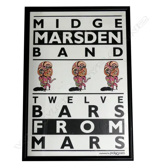 Framed promotional poster 12 Bars from Mars